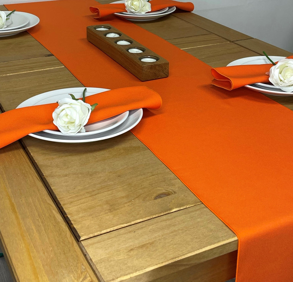 Orange Fabric Napkin and Table Runner set