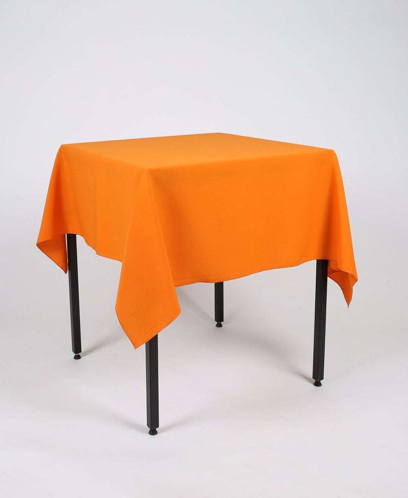 Orange Plain Square Tablecloth