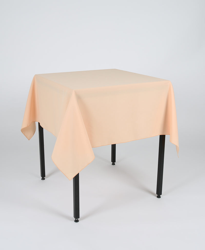 Peach Plain Square Tablecloth