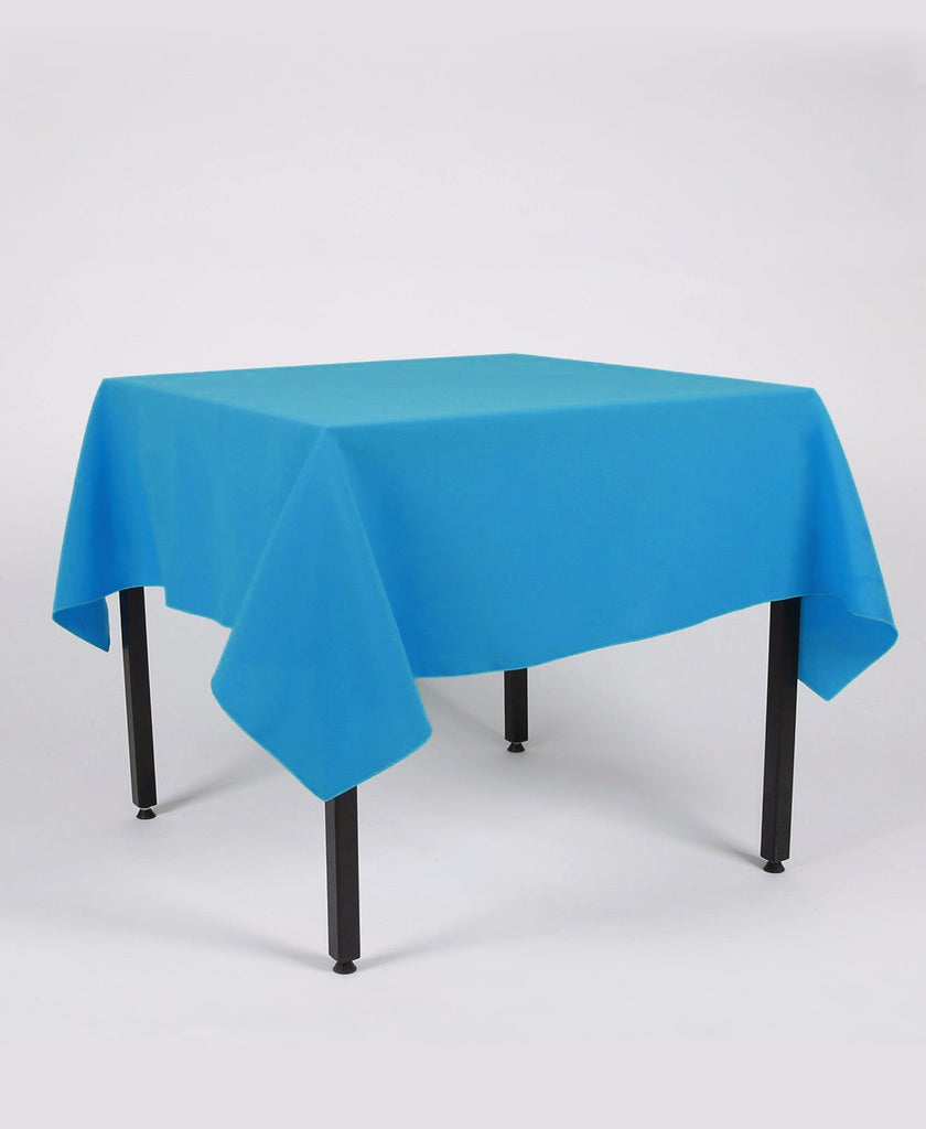 Peacock Blue Plain Rectangle Tablecloth