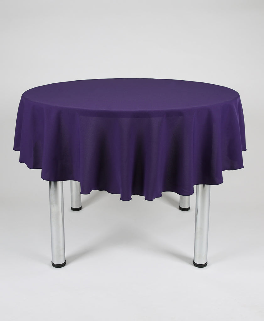 Purple Plain Round Tablecloth