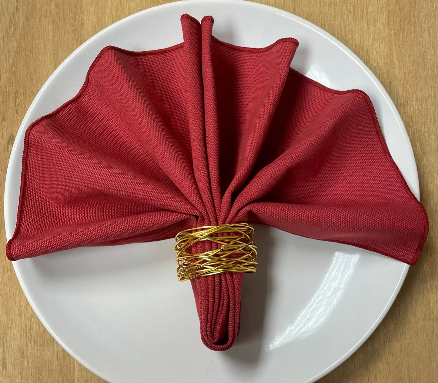 Baumwollserviette, einfarbig, Rosso Red (4er-Pack)