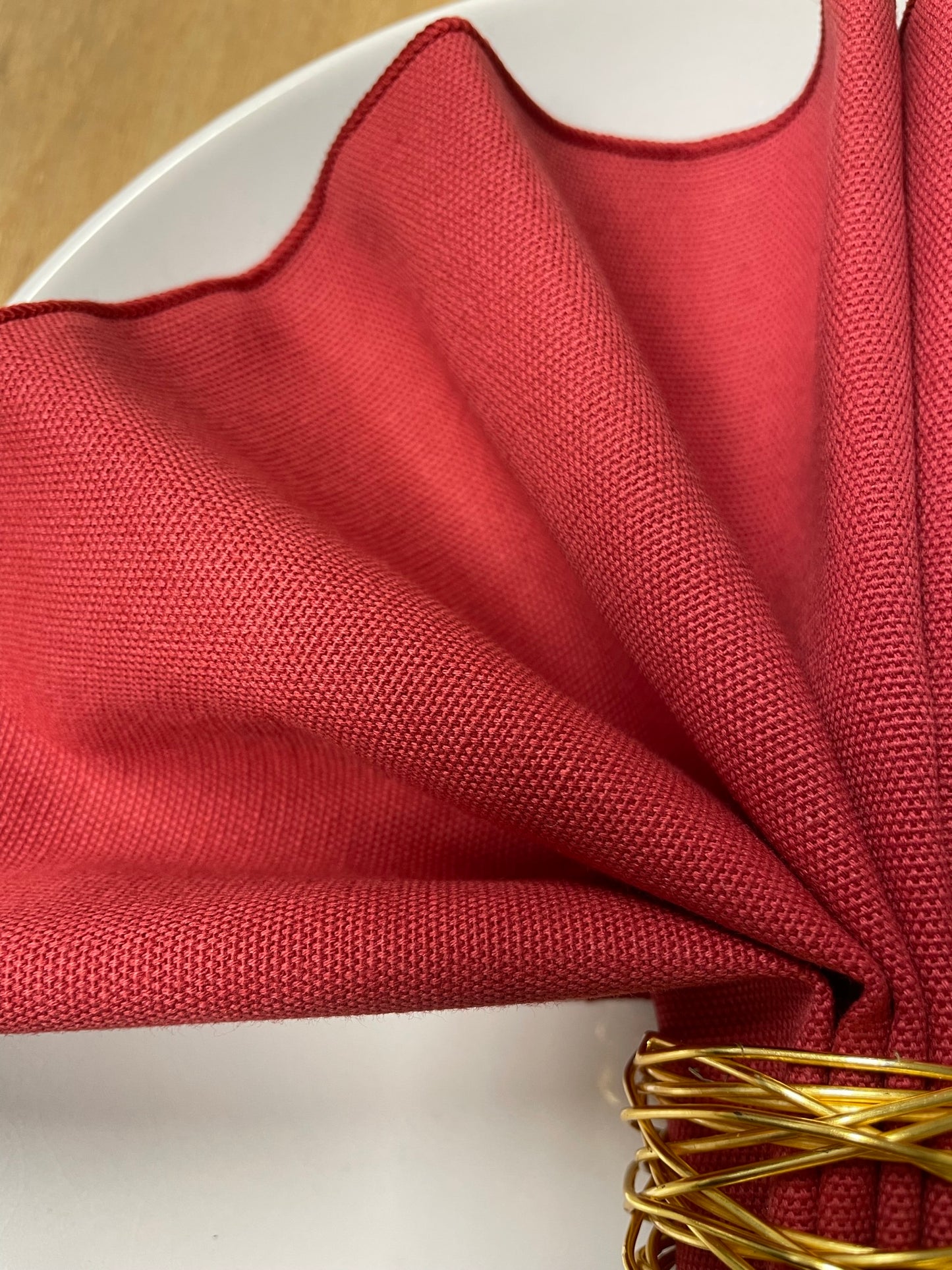 Baumwollserviette, einfarbig, Rosso Red (4er-Pack)