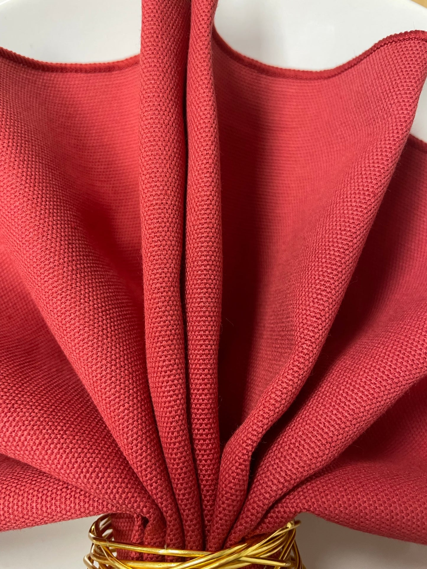 Baumwollserviette, einfarbig, Rosso Red (4er-Pack)