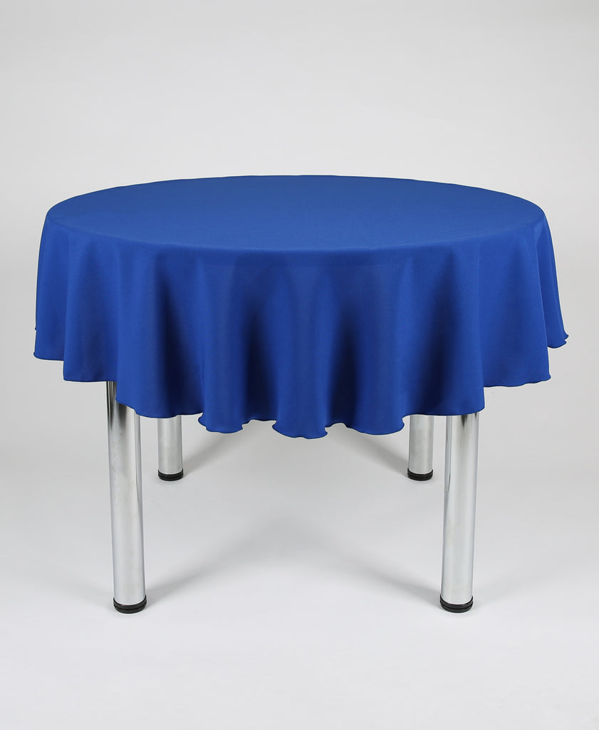 Royal Blue Plain Round Tablecloth