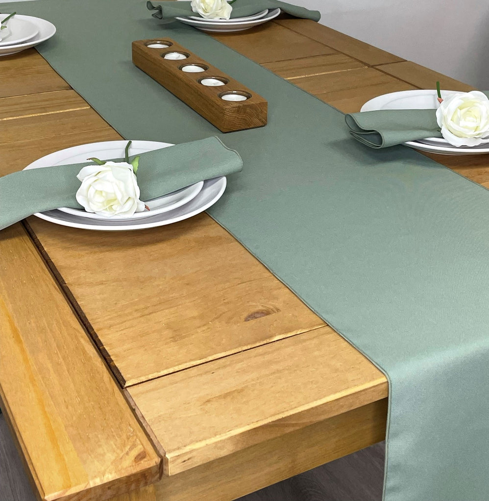 Sage Green Fabric Napkin and Table Runner set
