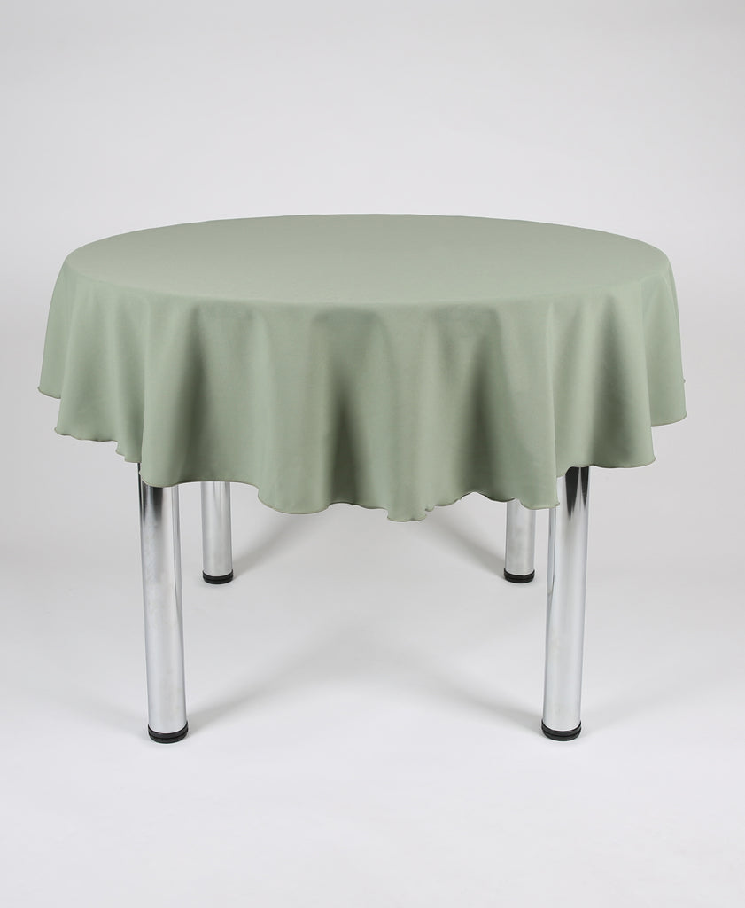 Sage Green Plain Round Tablecloth