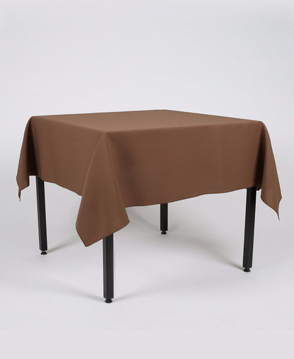 Rechteckige, schlichte Tischdecke in Braun-Taupe – Tische im Pub-Stil