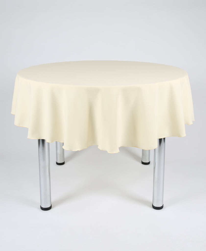 Vanilla Plain Round Tablecloth