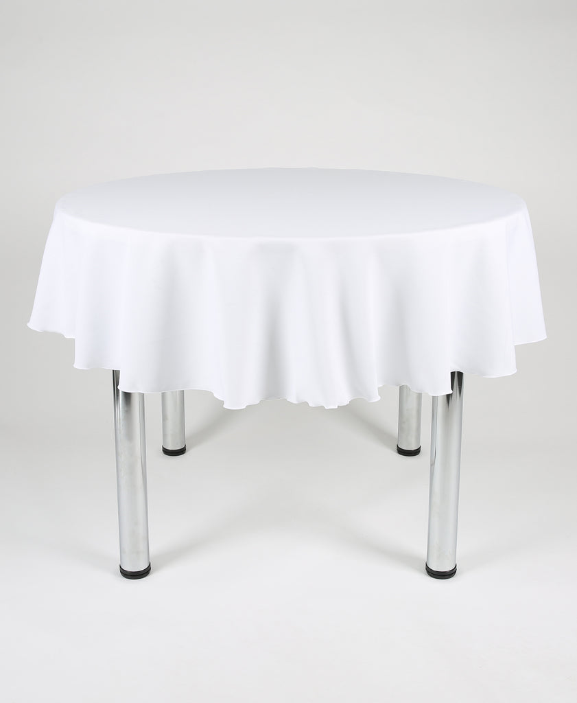 White Plain Round Tablecloth