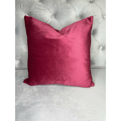 Weicher Kissenbezug aus Samt - Magenta Pink