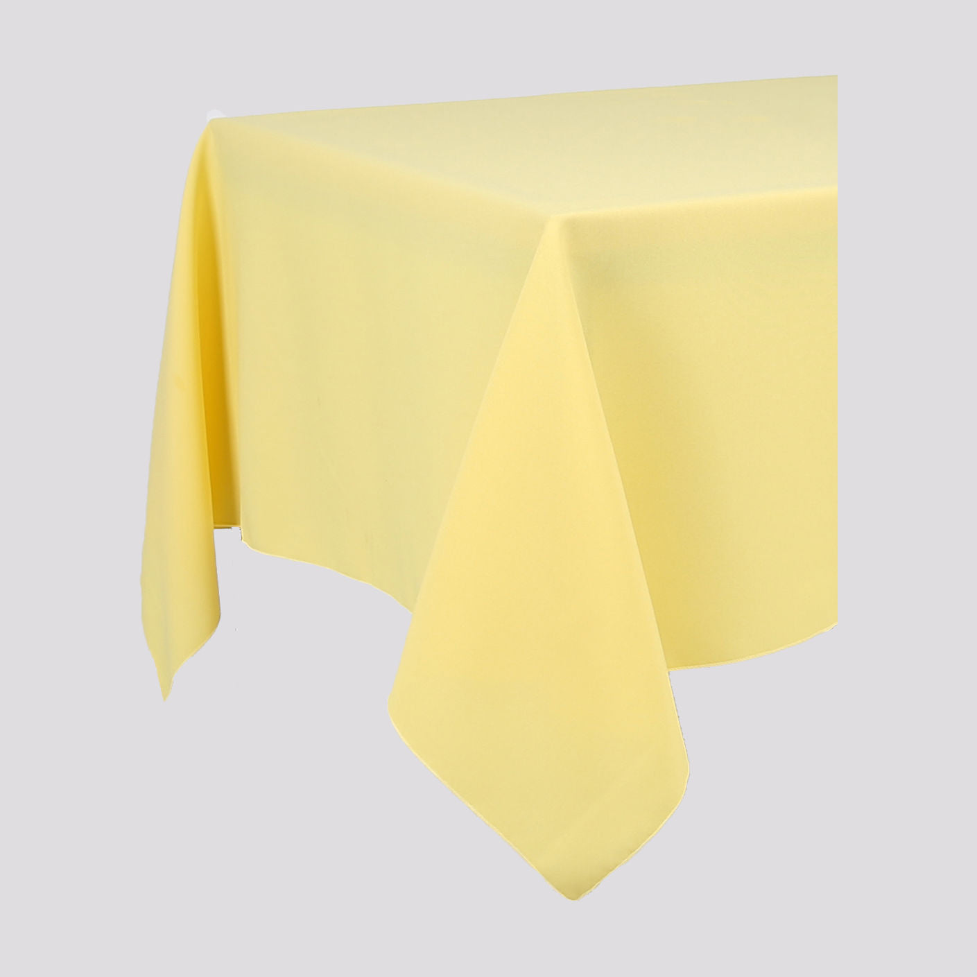 Zitronengelbe, rechteckige, schlichte Tischdecke – Tische im Pub-Stil