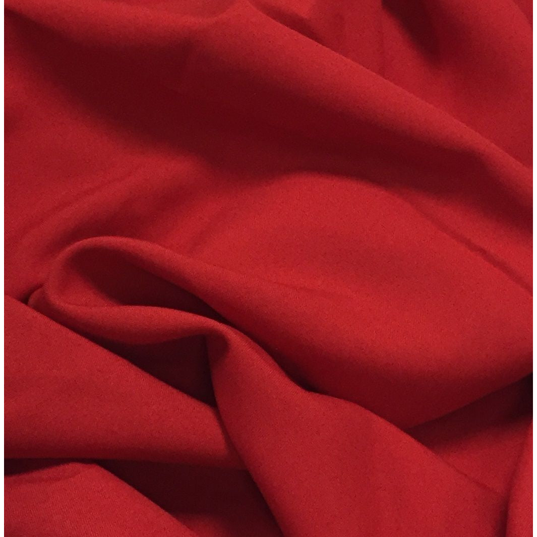 Red Polyester Red Bi-Stretch Polyester Fabric